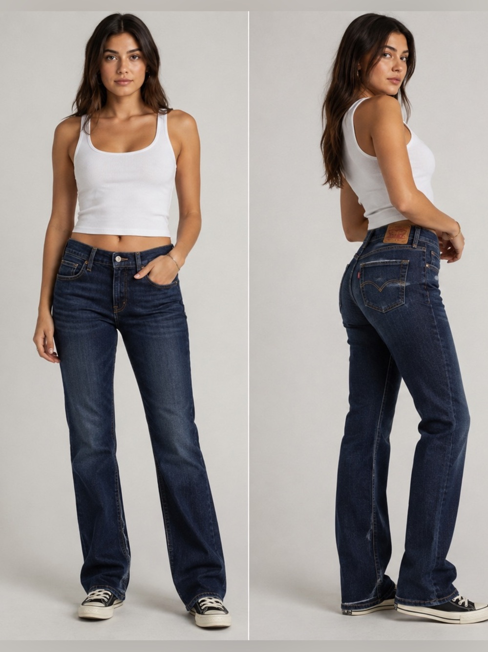 Levi's Women's Straight Leg Jeans in Dark Blue Denim size 29x30